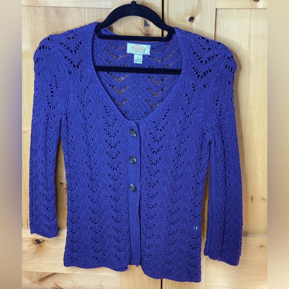 Talbots Crochet Cardigan